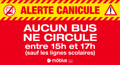 ALERTE CANICULE : Aucun bus ne circule entre 15h et 17h