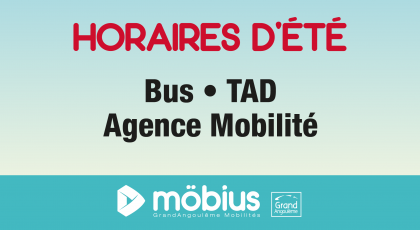 Horaires d'été 2026 - Réseau möbius et Agence Mobilité