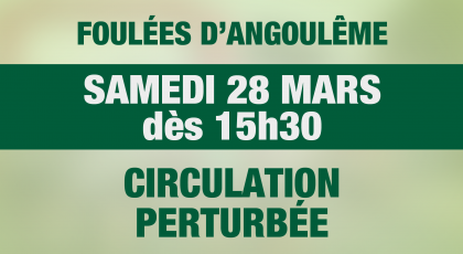 Lignes A/B/1/2/3/4/5/6/7/9/10/N1/N2 : Foulées d'Angoulême le 28/03, réseau perturbé