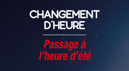 Changement d'heure - Heure d'été 2025